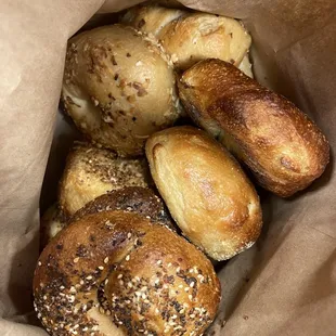 Onion, garlic, everything, and plain!!