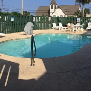 The pool is 3-5 feet outside...