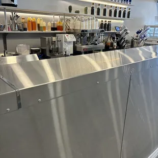 Clean stainless steel.