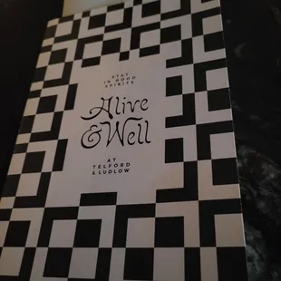 Cover of menu