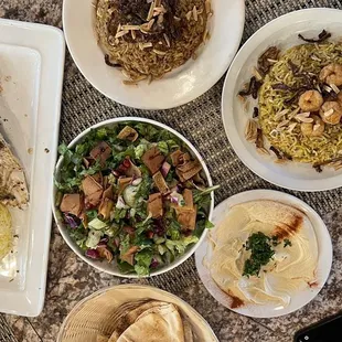 a variety of dishes