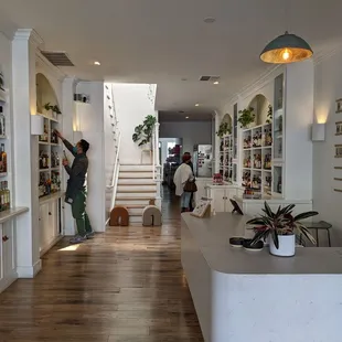 a man and a woman in a store