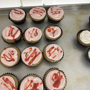 Vegan Strawberry cupcakes.