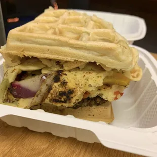 Waffle Breakfast Sandwich