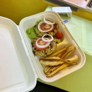 2 pc VISH with Burro banana fries.
