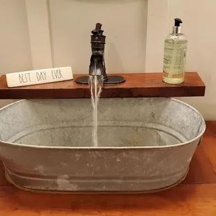 Inside of ladies room by the barn