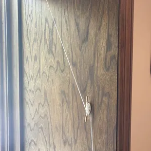 Device I have to use to keep the blinds from sliding down.