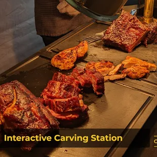Impress your guests with an onsite carving station