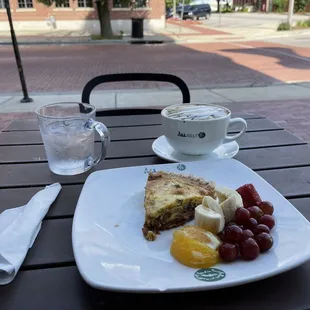 a plate of food on a table