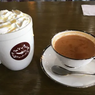 White Mocha Green and Black Royal Chai.  Both delicious!