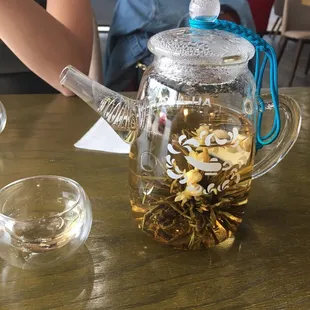 Jasmine tea! The flower opened up