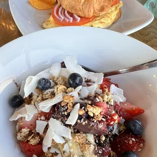 Açaí Bowl, HUGE Breakfast Croissant