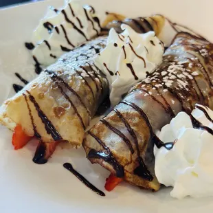Strawberry Nutella crepes