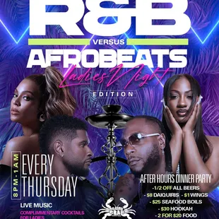 r &amp; b vs afrobeats