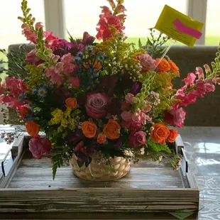Birthday floral arrangement