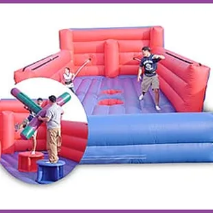 Bungee joust/ Run  great for events with kids and parents to challenge each other.