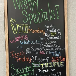 Weekly Specials
