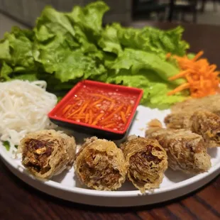 Fried Egg Spring Rolls