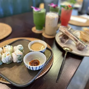Spring rolls, bone marrow and super refreshing variety of drinks!