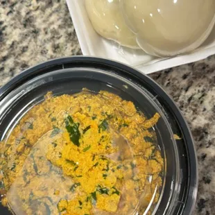Fufu of Choice With Egusi Soup and Protein