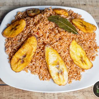 Jollof Rice With Plantain