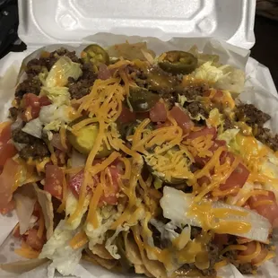 The Nachos were a very healthy portion.