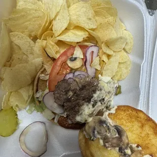 This is the burger they sent me on my most recent delivery that's supposed to be a 1/3 pound patty.  Not a 1/3 of a patty.