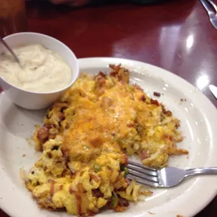 The breakfast delight is so awesome but would have been better with the Texas toast! They forgot?!