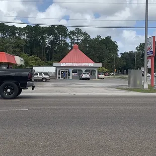 a black pickup truck