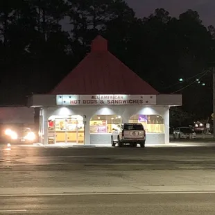 a car in the parking lot