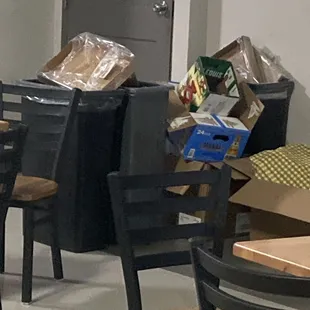 Trash just piled up