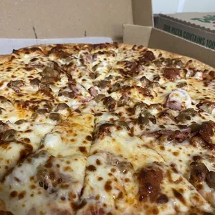 All meat pizza