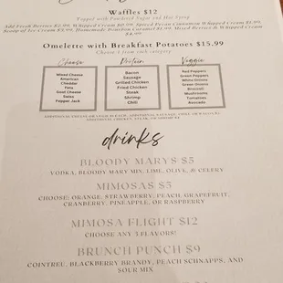 Brunch drinks