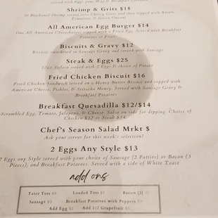 Brunch Menu