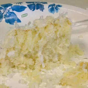 a piece of cake on a plate