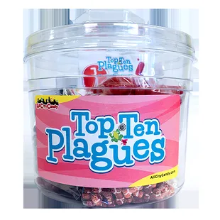 Just in time for Passover, it's The Top Ten Plagues bucket- All City Candy's light-hearted take on the account of the ten plagues.
