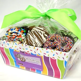 Pretzalicious chocolate covered treats all handmade made in the store.