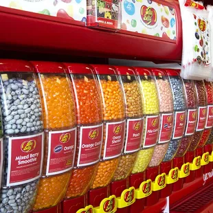 A whole wall of Jelly Belly jelly beans.