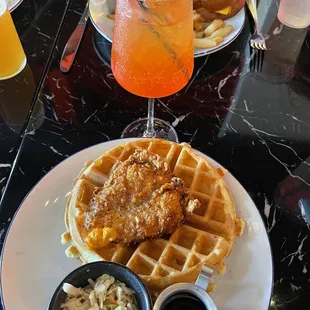 waffles, food