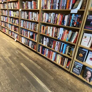 a bookshelf full of books