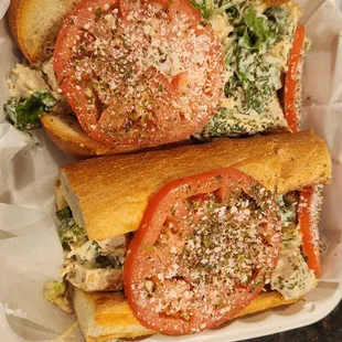 Chicken Caesar hoagie