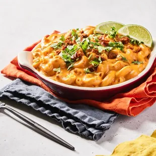 a bowl of macaroni and cheese