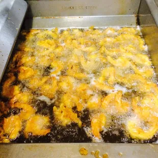 a frying pan full of food