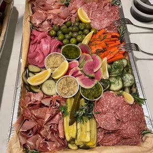 Charcuterie catering platter