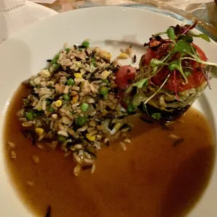 veggie tower and grain salad we wanted healthy food for our wedding
