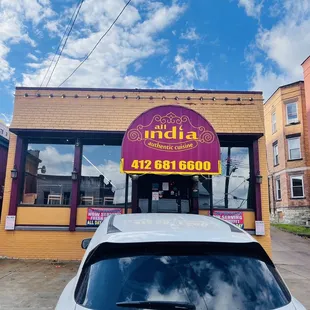 Front of All India Restaurant, Street view