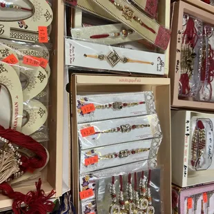 a variety of bracelets