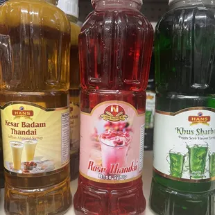 a variety of beverages