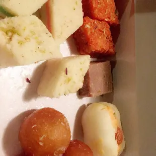 a variety of food items