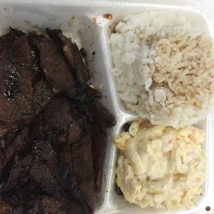 Boneless Kalbi. A little too well done, but overall better than most. $9